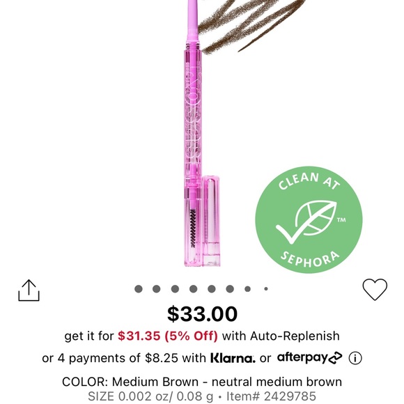 Kosas Brow Pop dual action defining pencil - Picture 1 of 4